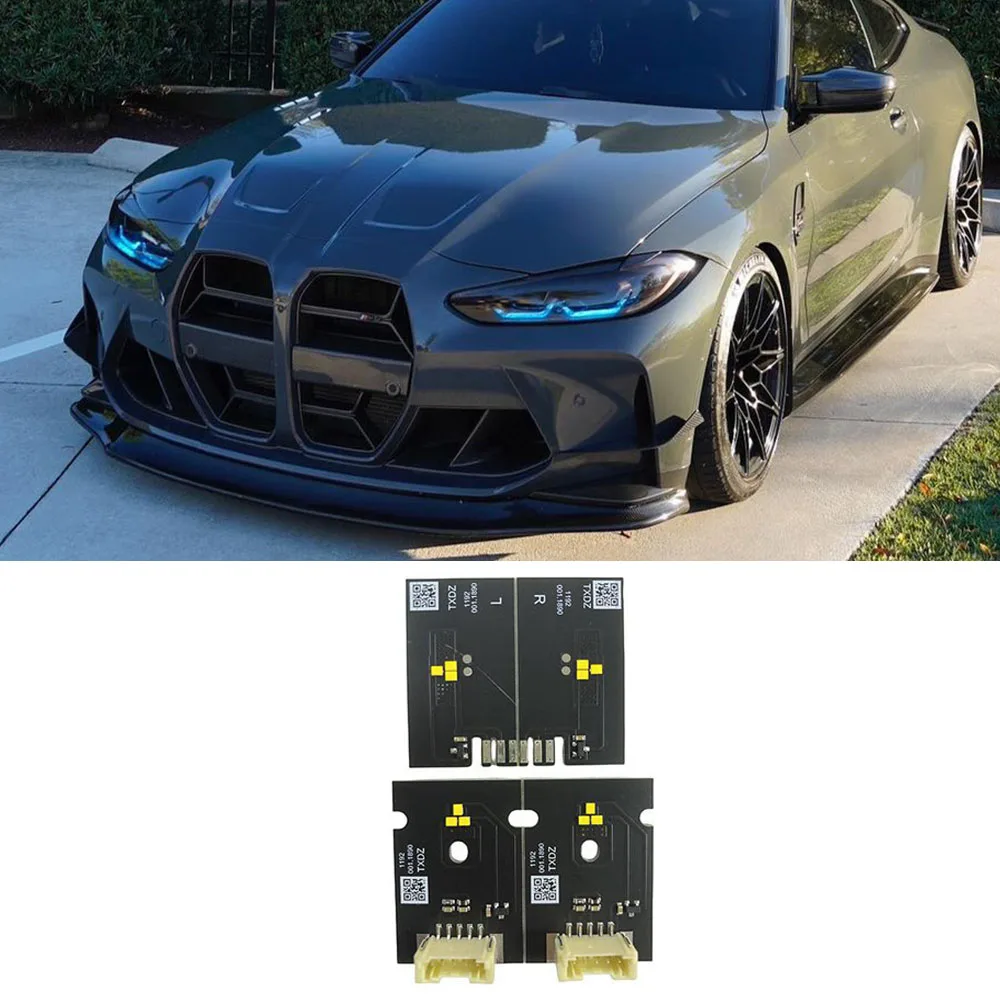 Multicolor LED Headlight G80 G22 G82 G23 G26 Daytime Running Lights Yellow Ice Blue Red Angel Eyes DRL For BMW M3 M4 Non Laser