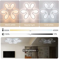 Ceiling Lamp Fan Silent 6 Speed APP Remote Control Intelligence Ceiling Fan with Light 3 Color Dimmable for Kid Room Living Room 4