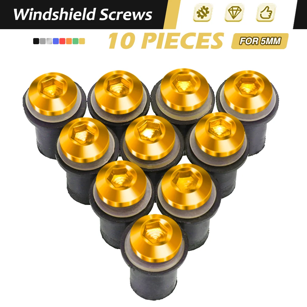 

10 PCS Windscreen Bolt Screw Windshield Screw Bolt Kit For SUZUKI SV1000S SV650 SV650S SV650X TL1000 TL1000R TL1000S VS1400