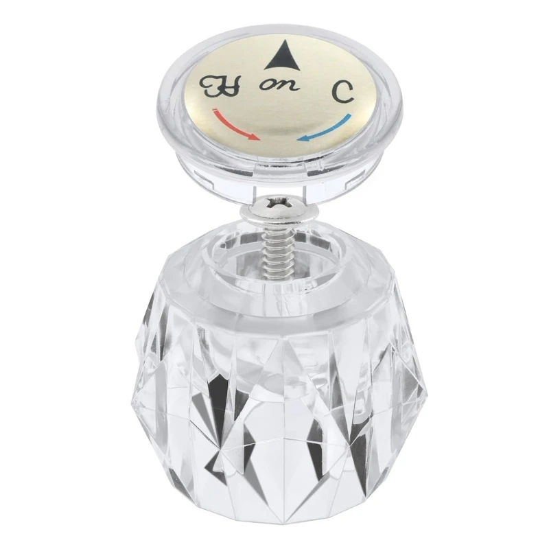 

Clear Acrylic Bathroom Faucet Handle Replacement With Geometric Easy Installation For RP2391 Shower Bathtub Part