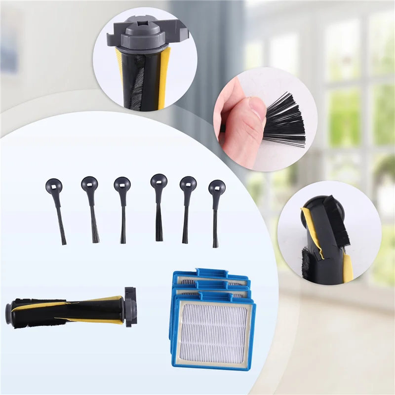 YCOC-جزء بديل لروبوت مكنسة كهربائية ذاتي فارغ Shark IQ، فرش جانبية، فرشاة مرشح رئيسية للمكنسة الكهربائية الروبوتية RV1000SEU