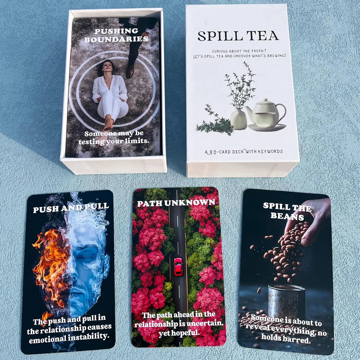 12x7 cm A-80 Card Keyword Spill Tea Oracle Deck Card Games No Manual Cyrious About The Truth