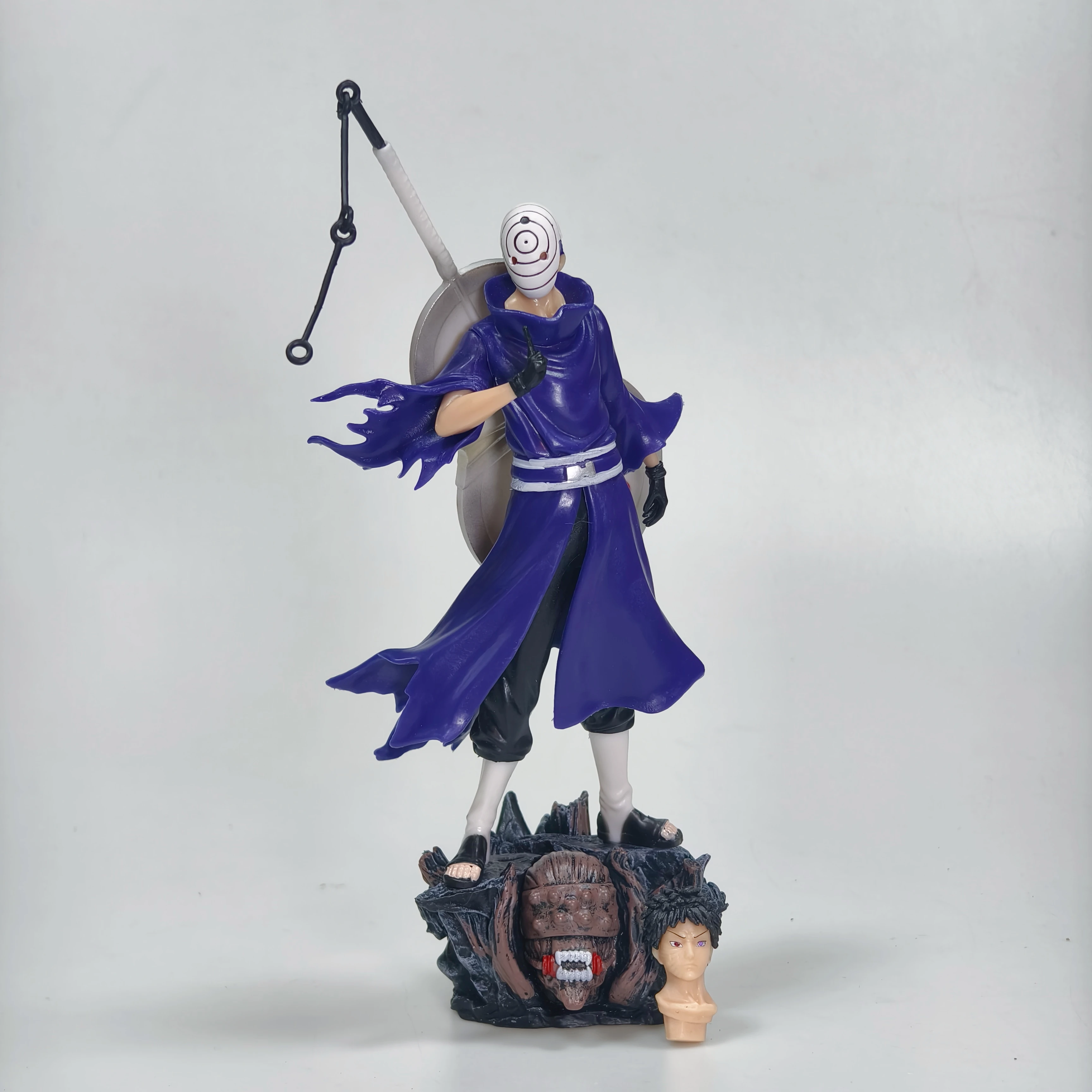 Naruto Anime-Figur Uchiha Obito Actionfiguren Doppelköpfige Statue PVC-Sammlungsmodell Desktop-Ornament Geburtstagsgeschenk Spielzeug