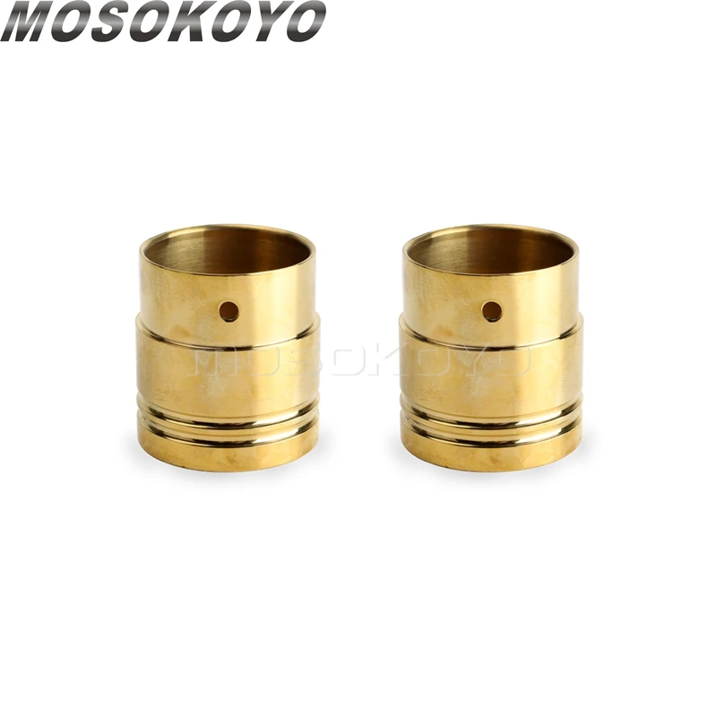 2Pcs Universal Brass Exhaust Tail Muffler Tip Pipe Cafe Racer For Harley Chopper Bobber Custom Honda Yamaha Exhaust Muffler End