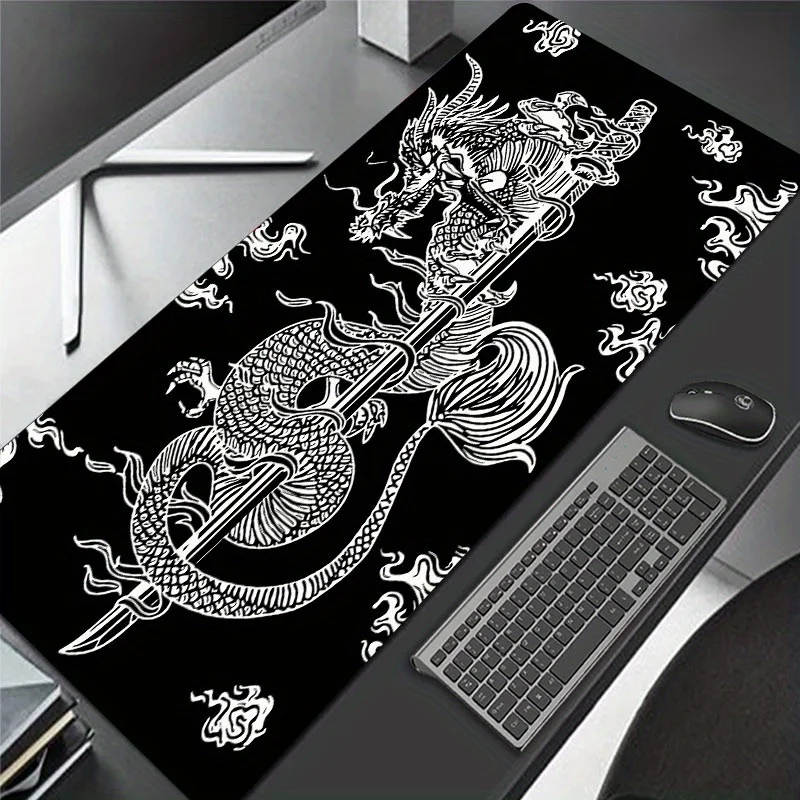 

Large Japanese Dragon Gaming Mouse Pad Non-Slip Printing Perfect Desk Mat Keyboard Pad for Gamers Great Christmas Halloween Gift