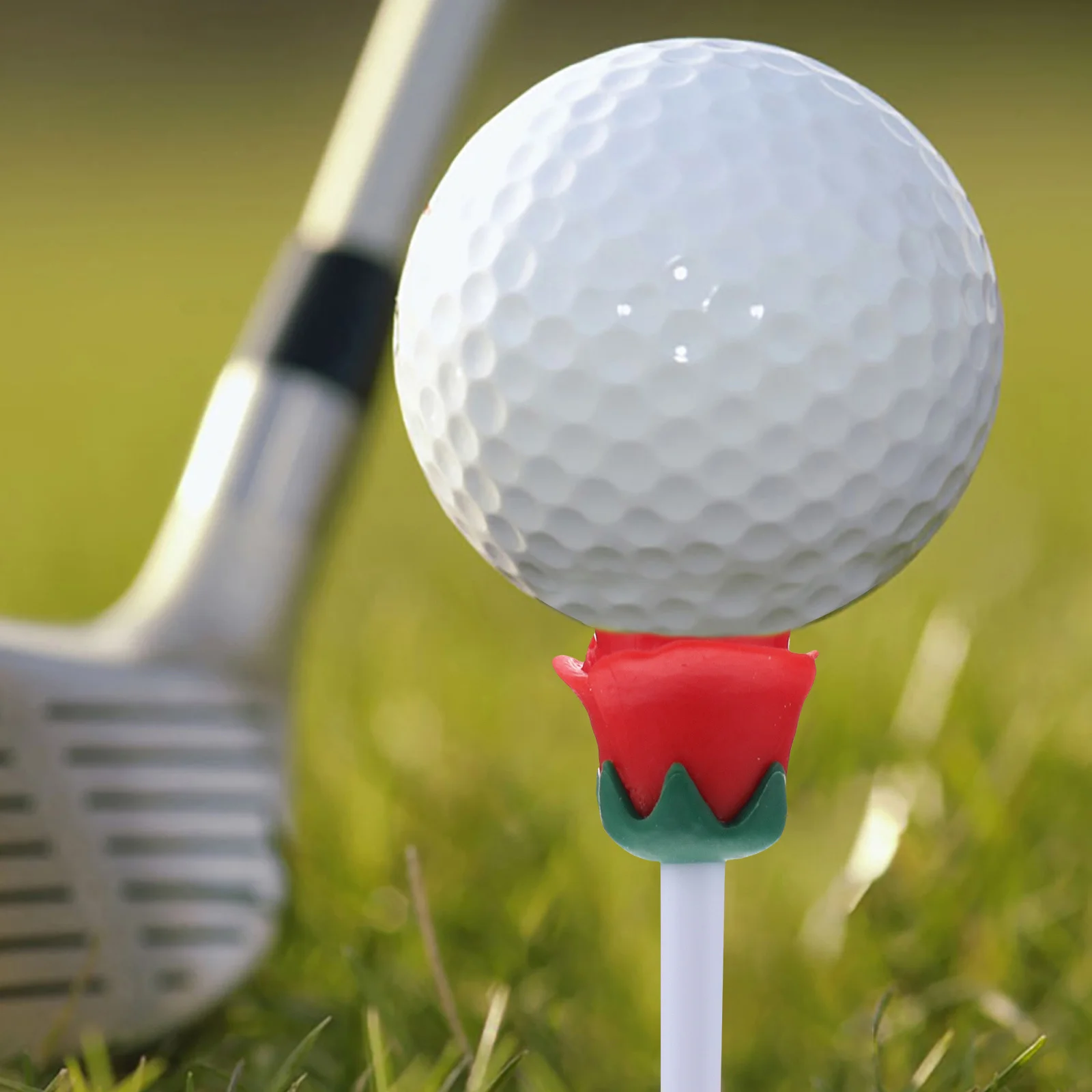 

6Pcs Rose Ball Nail Golf Tees Durable Plastic Golf Accessories Training Tool for Depth Practice