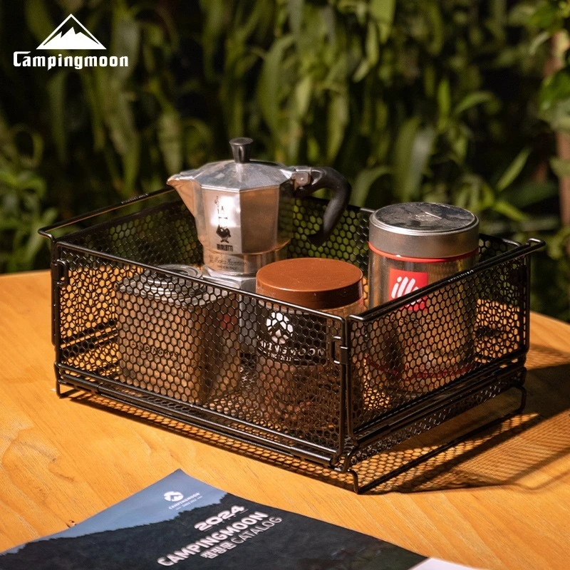 

CAMPINGMOON CK-24BF Шестиугольная складная корзина-органайзер с сетчатой структурой для кемпинга и дома, IGT, односекционная