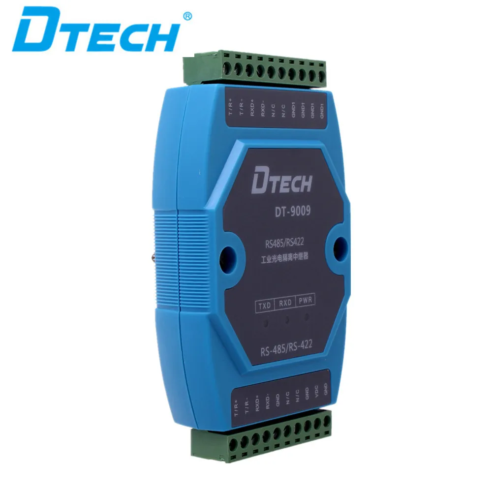Dtech OEM ODM الصناعية 10 دبوس موصلات طرفية RS485 / RS422 مكرر العزل الكهروضوئي