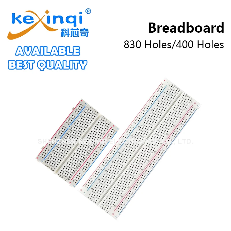 (1pcs) 830 Holes Solderless Breadboard MB-102 Mini Breadboard 400 Holes Test Develop DIY