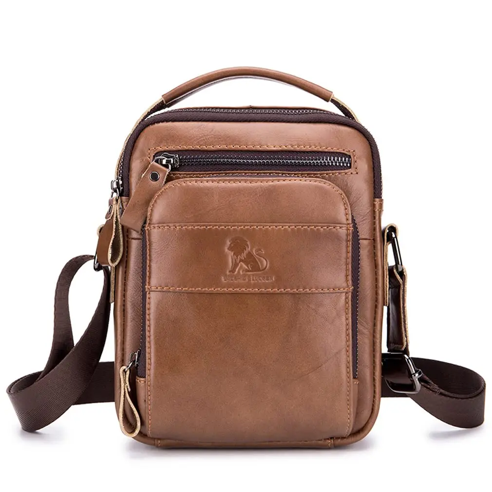 Men's Fashionable Retro Leather Shoulder Bag, Crossbody Bag, Messenger Bag, Suitable for Outdoor Travel, Business, Small Briefcase, Mobile Phone Wallet, Handbag, Casual Work, Daily Travel