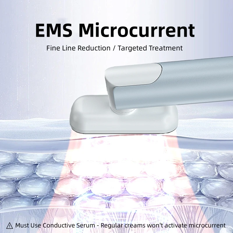 Dispositivo de belleza para ojos y cara con 7 LED, dispositivo de Estiramiento facial de microcorriente EMS, masajeador para ojos y cuello, herramientas de belleza para el cuidado de la piel