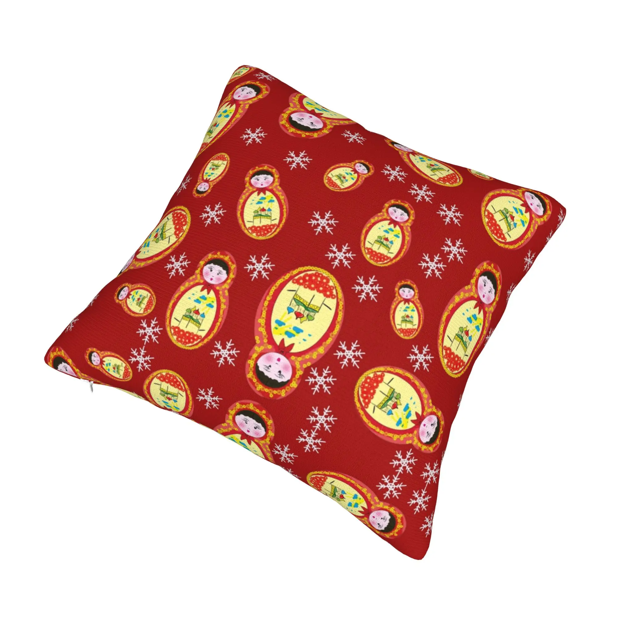 Russian Doll Babushka Matryoshka Pillow Case 45x45cm Home Decor Modern  Cushion Decoration Salon Square Pillowcase
