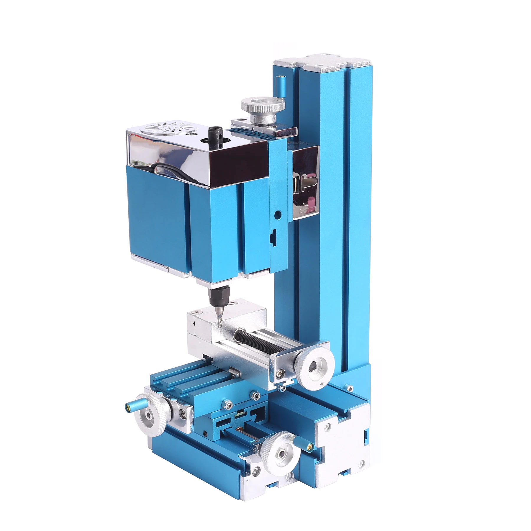 Motorized Metalworking DIY Tool Benchtop Woodworking for Hobby Science Education Modelmaking 36W Mini Metal Milling Machine
