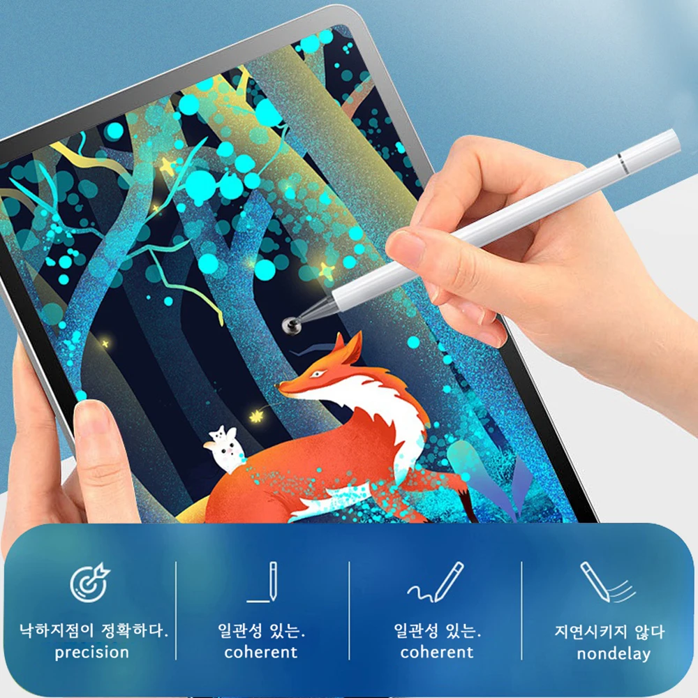 2 w 1 rysik do telefonu komórkowego Tablet pojemnościowy ołówek dotykowy dla Iphone Samsung uniwersalny telefon Android rysunek ekran ołówek