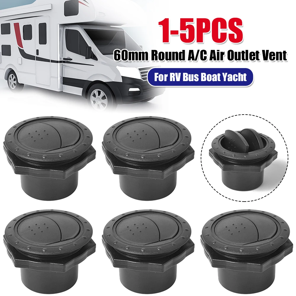 Universal 60mm Round A/C Air Outlet Vent for RV Bus Boat Yacht Air Ventilation Cover Round Air Conditioning AC Vent Outlet