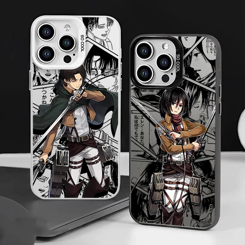 Demon Attack on Titan Anime Phone Case For iPhone 15 14 13 12 11 Pro Max Mini X XR XS SE 8 7 Plus Colorful Cover Silicone Soft