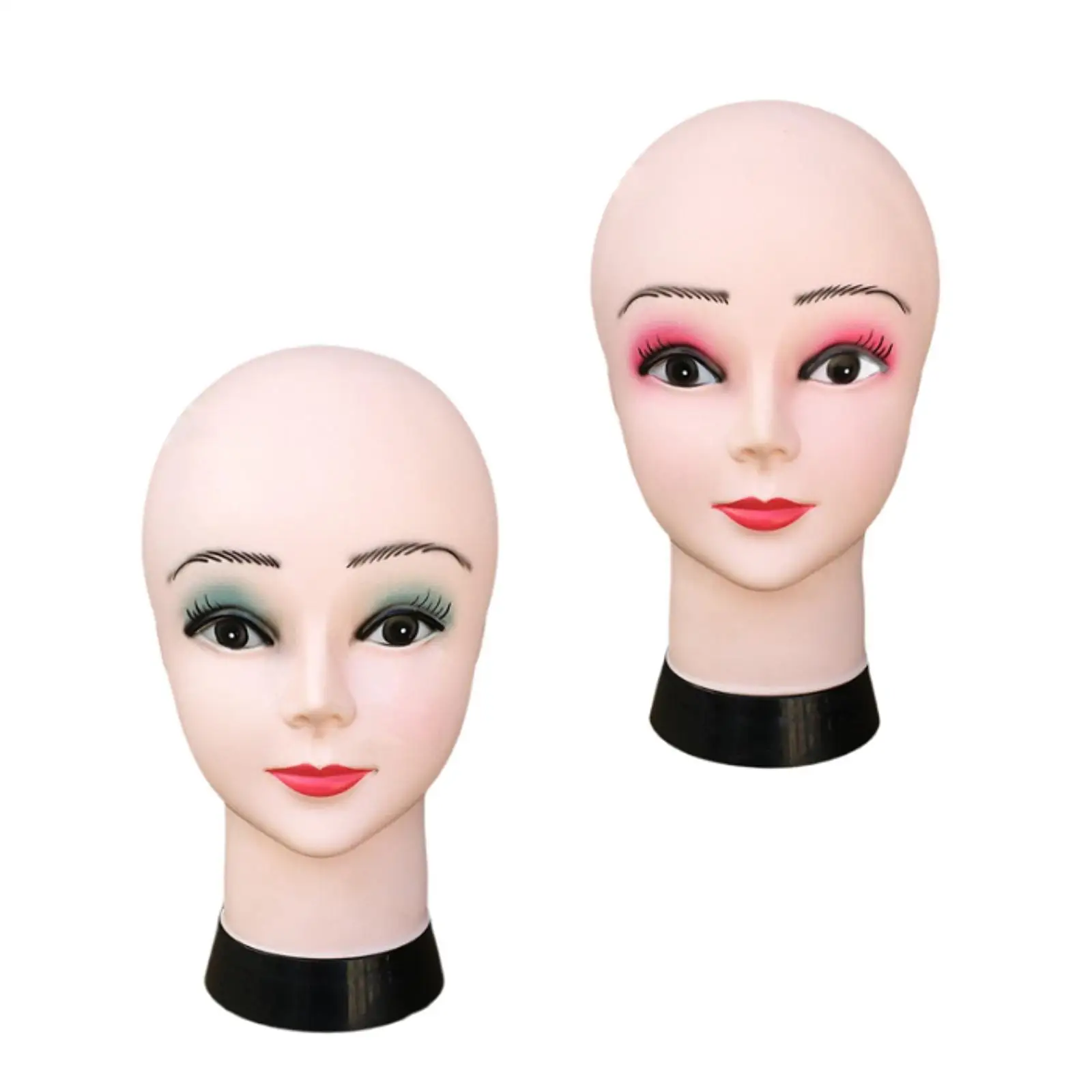 Female Bald Mannequin Head Hat Display Rack Sturdy Multipurpose Professional Wig Model Head Stand for Wig Making and Display