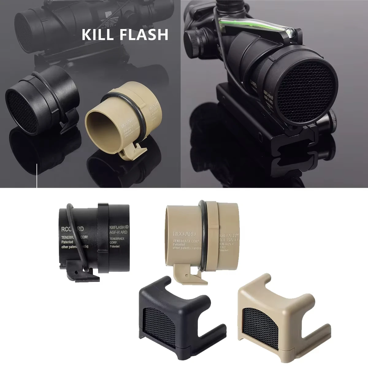 Tactical RM Scope Killflash Cover Cap C-More Lens Protector Hunting Optic Accessories Red Dot Sight Kill Flash