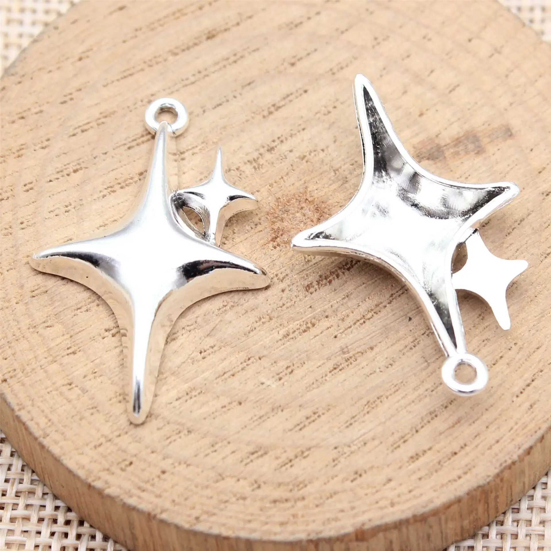 5Pcs 22*35mm Stars Charms Meteor Alloy Pendant for Jewelry Findings Making Handmade Earrings Bracelet Necklace Diy Accessories