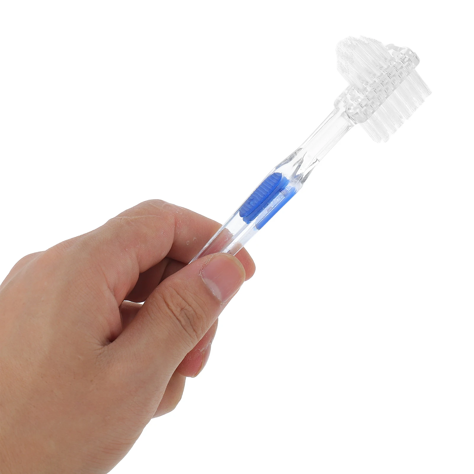 

3pcs Denture Cleaning Dual Head Tool for False Teeth Hard Bristles Compact Travel Double Sided Fake Teeth Brush