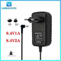 AC 100-240V DC L-type Orifice 3.5*1.35MM 8.4V 1A 2A Adapter for DEKO Laser level Drill Driver Screwdriver 18650 Lithium Battery