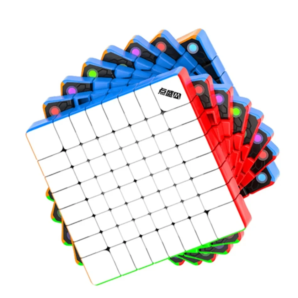 Diansheng galáxia 8x8 m magneitc cubo mágico 8x8x8 velocidade magnética cubo mágico profissional speedcubing 8 camada 8x8 cubo mágico