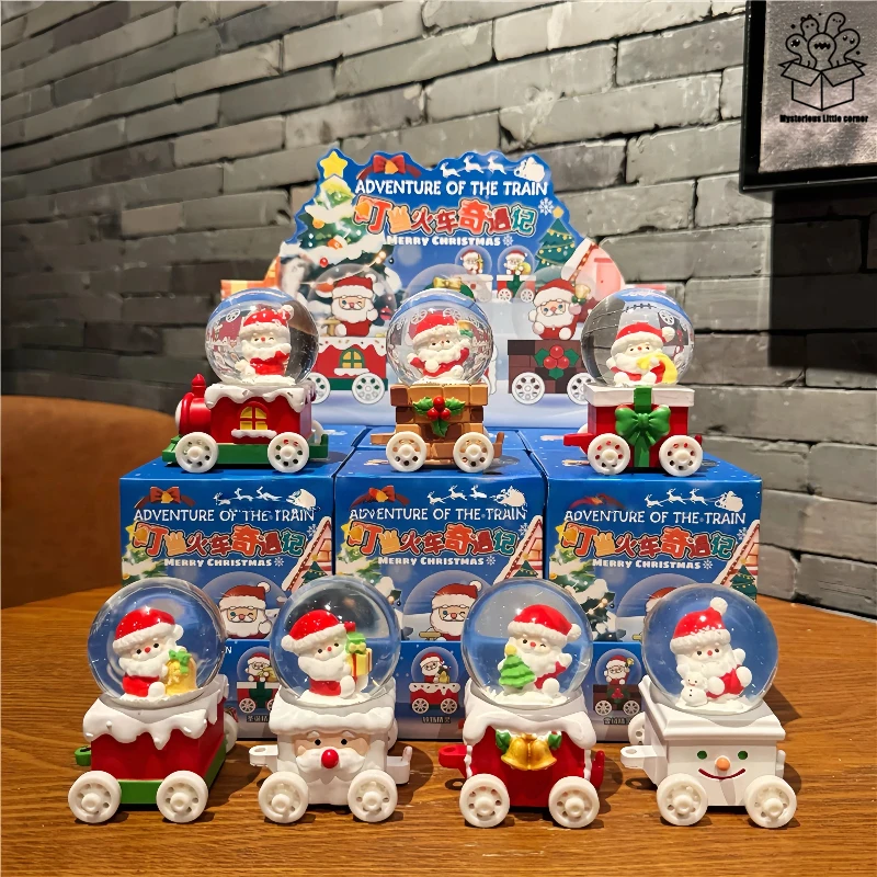 

Лидер продаж Dingdang Train Adventure хрустальный шар глухая коробка Санта-Клаус светящийся водяной шар настольное украшение милый рождественский подарок