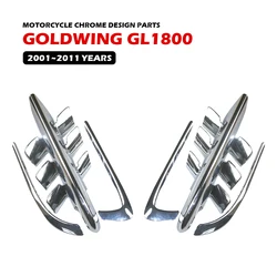 GOLD WING GL1800 Motorcycle Shark Gills Fairing Accents Decoration For HONDA 2001~2011 Universal Chrome Design Accessories
