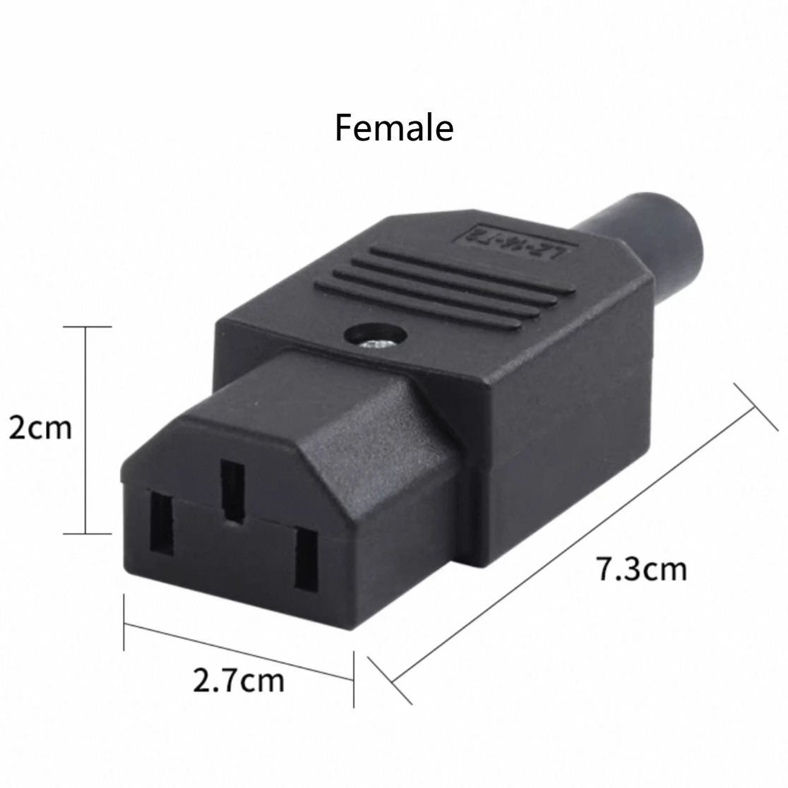 IEC Straight Cable Plug Connector C13 C14 10A 250V Black female&male Plug Rewirable Power Connector 3 pin AC Socket