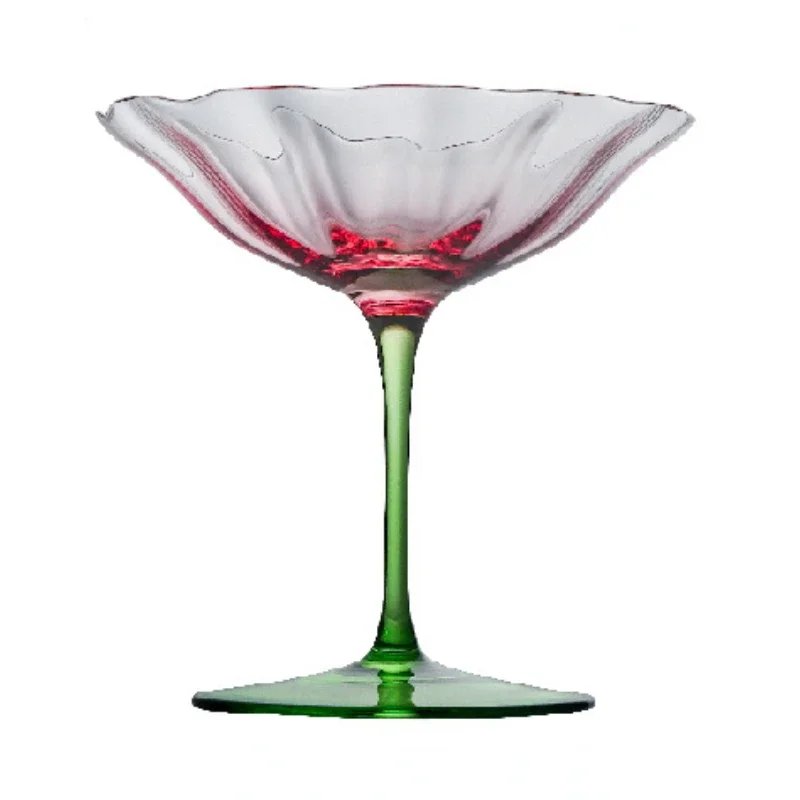 Fashion Life Art 110-280ml Goblet Flower Pattern Red Wine Champagne Matini Cocktail Cup Family Festival Drinkware Gift