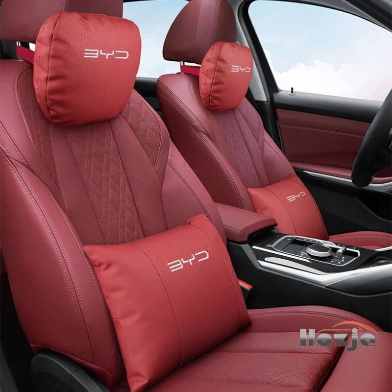 

Embroidery Car Headrest Lumbar Cushion Neck Pillow for BYD Atto 1 2 3 4 Yuan Plus TANG Song plus Dolphin Seagull E2 EV SEALON 7