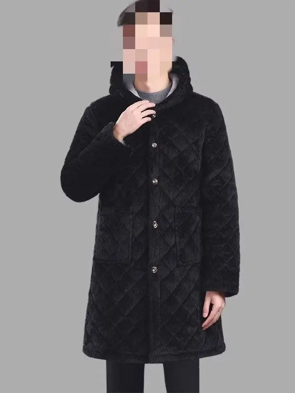 

Мужское стеганое хлопковое пальто-накидка Thiened Fce, свободного кроя, для повседневного использования