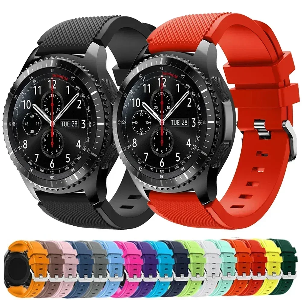 20mm 22mm Band für Samsung Galaxy Watch 5/6/4/3/46mm/active 2/Gear s3 Frontier/Sport Silikonarmband Huawei GT 4/3/2/2E Armband