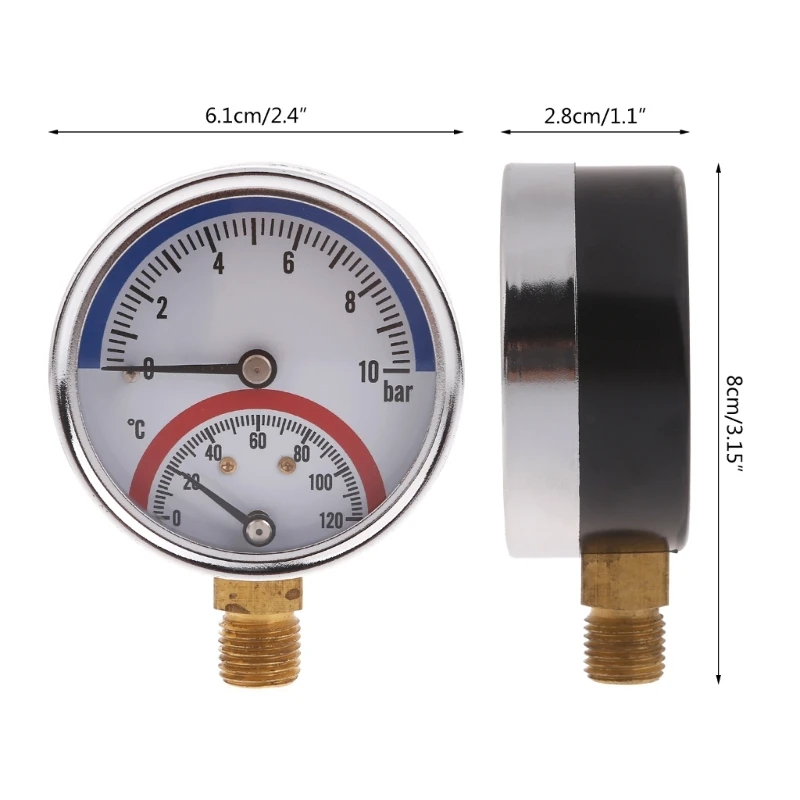 Thermal Pressure Gauge Thermo-manometer Boiler Temperature Pressure Gauge