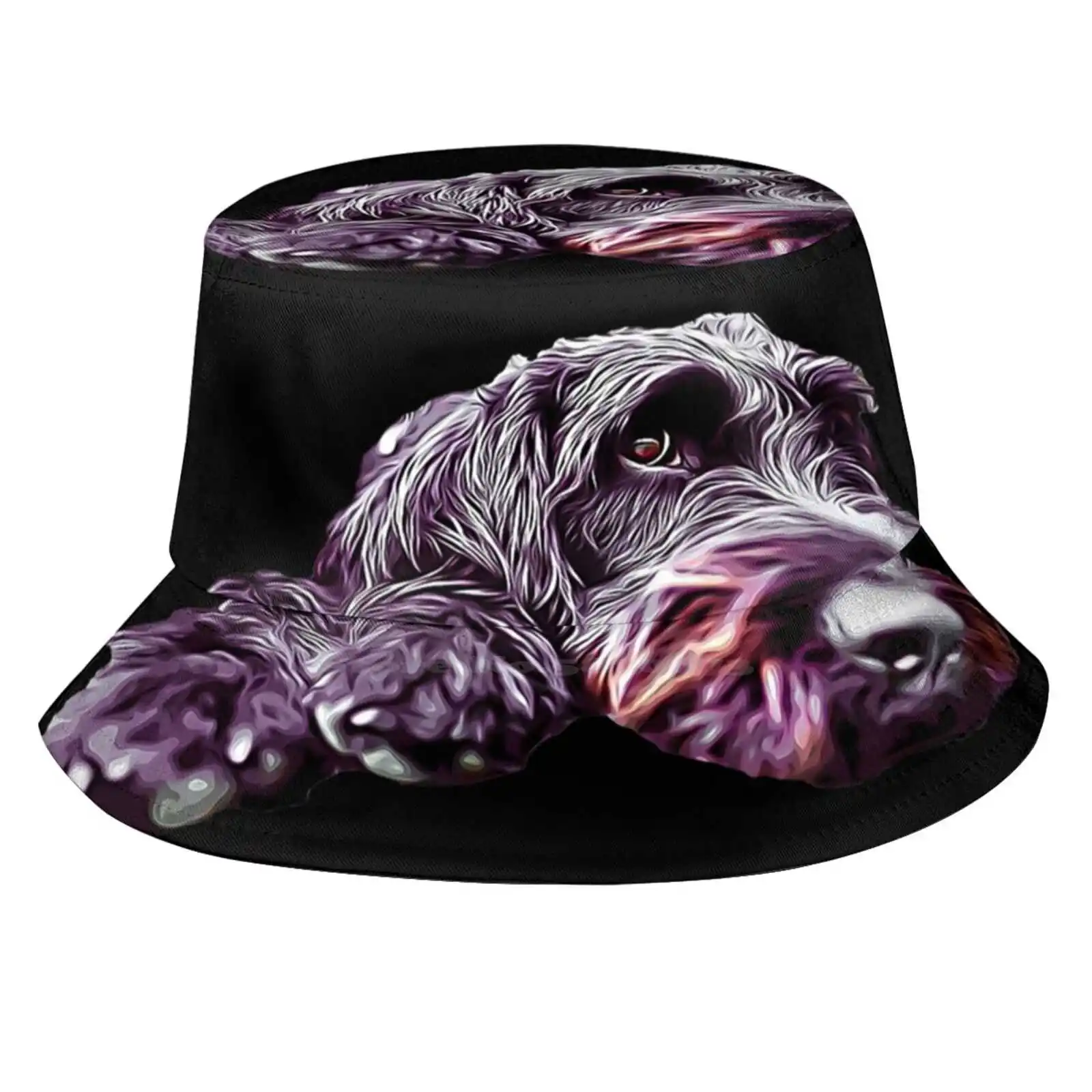 Labradoodle Doodle Dog | Poodle Mix Dog Sun Cap Fisherman Hat Bucket Hats Labradoodle Chocolate Labradoodle Brown Labradoodle