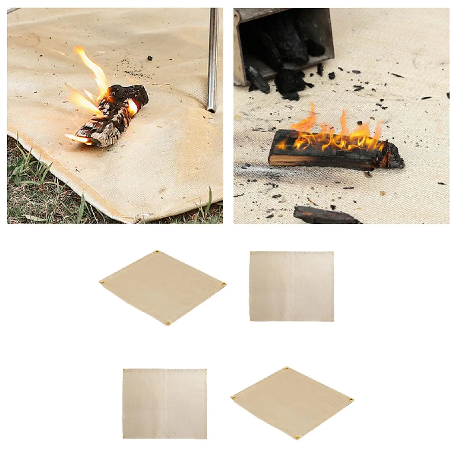 Fire Pit Mat Practical Wear Resistant Fireproof Blanket for Welder Deck Lawn