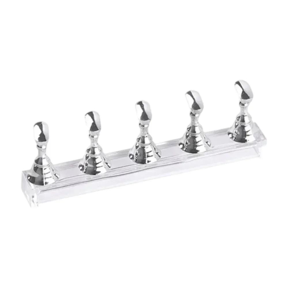 Chess Board Magnetic Nail Tip Holder 5Pcs Acrylic Nail Art Display Stand Gel Polish Showing Shelf Color Chart Manicure Tool