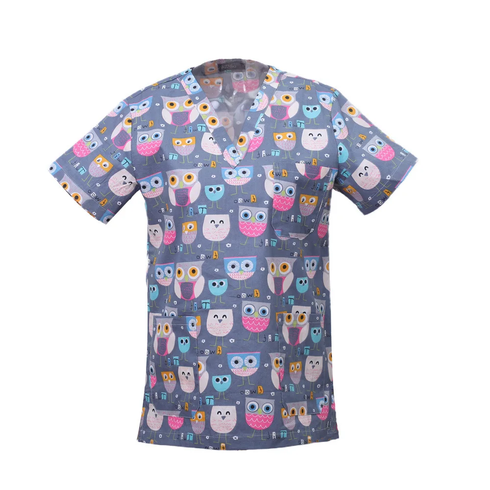 Nuovi vestiti stampati, tuta per lavare le mani da dottore divisa a maniche corte, sala chirurgica estiva in cotone sottile