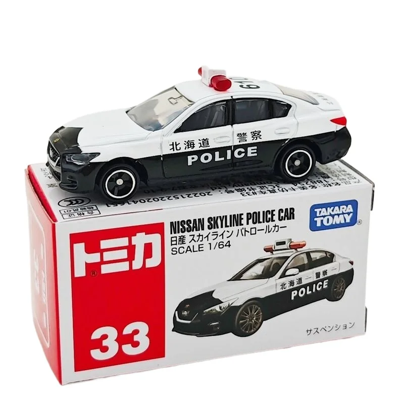 

TAKARA TOMY Tomica Red And White Box 33rd Skyline Hokkaido Police Car Alloy Model Toy Desktop Decoration And Boy Gift
