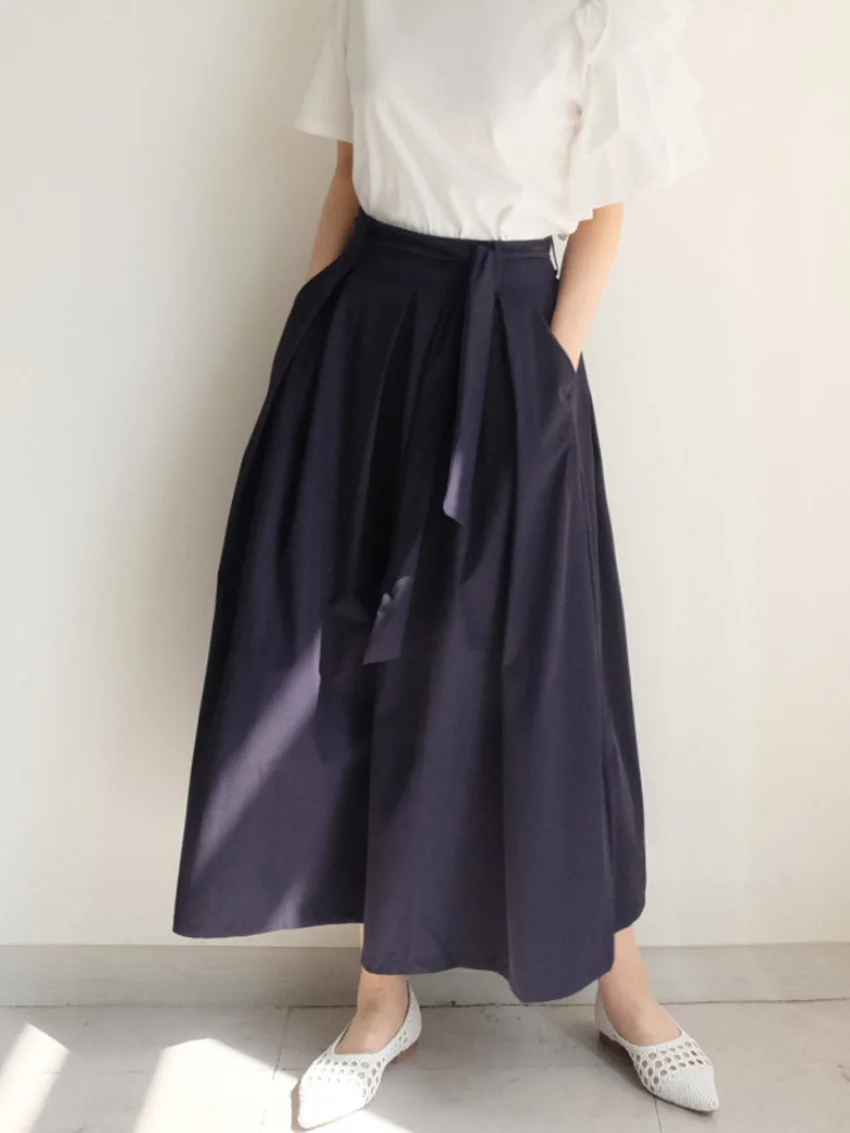 Alien Kitty Summer Women's Midi Skirt A Line Casual Elegant Office Lady Work Wear New Loose High Waist Pleated Pants Culottes