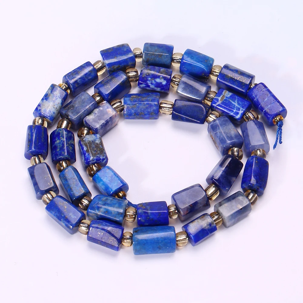 

Clearance Natural Lapis Lazuli Hexagonal Column Beads for Jewelry Making DIY Bracelet Necklace Accessories