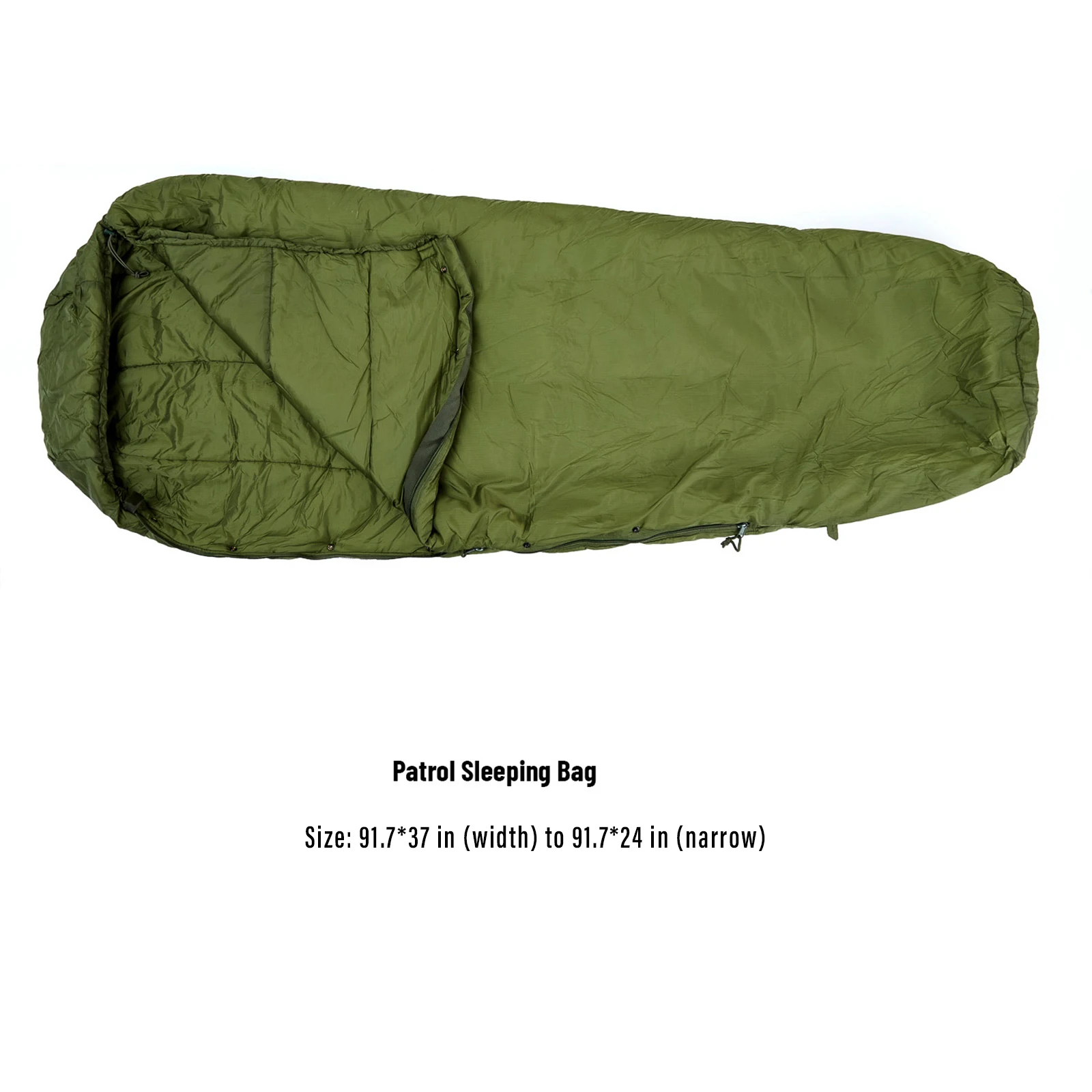 Akmax Army Military Modular Sleeping Bags System, Multi Layered with Bivy Cover for All Season, Woodland/Multicam