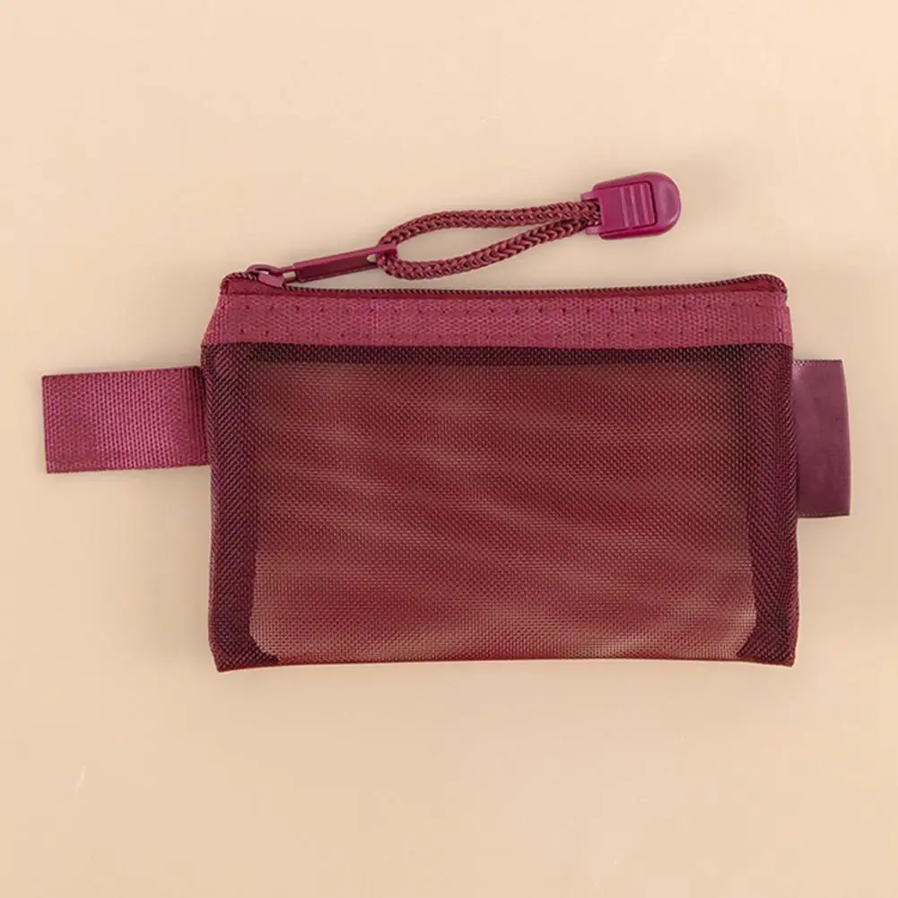 Visual Design Purse Small Purse with Zipper Closure Nylon Mesh Wallet for Capacity Storage Compact Stylish Organizer for Home