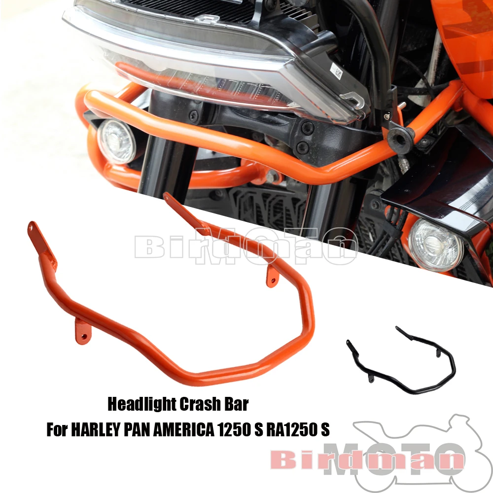 

Motorcycle Accessories Front Headlight Protector Crash Bar Guard Black For Harley America 1250 RA1250 Special RA1250S 2021-2024