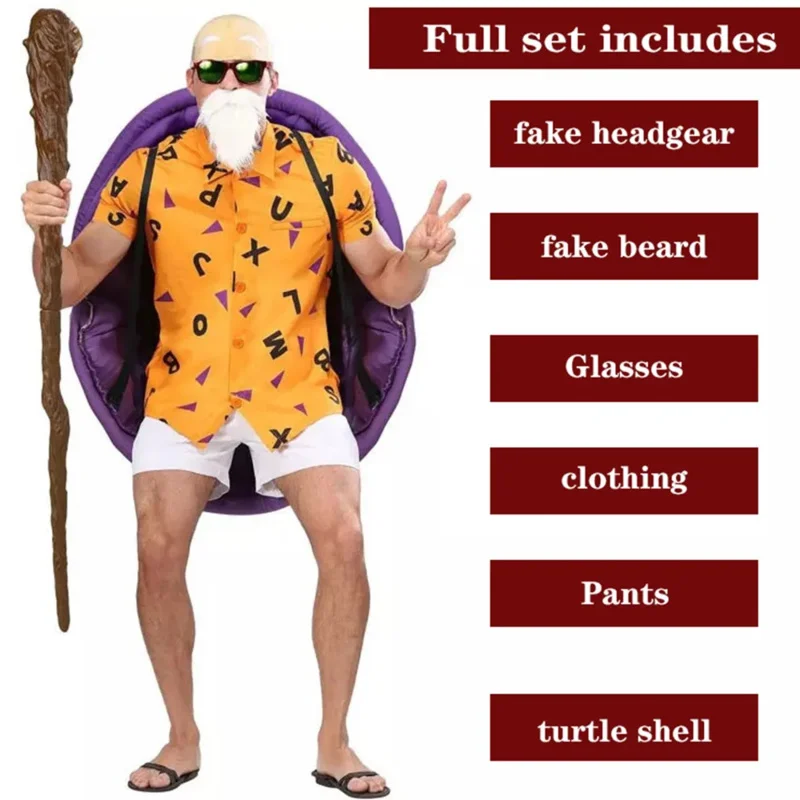 Гоку Косплей Костюм KameSennin Kame Sennin Косплей Пикколо Косплей Взрослые Мужчины Аниме Комбинезоны Хэллоуин Карнавальные Костюмы
