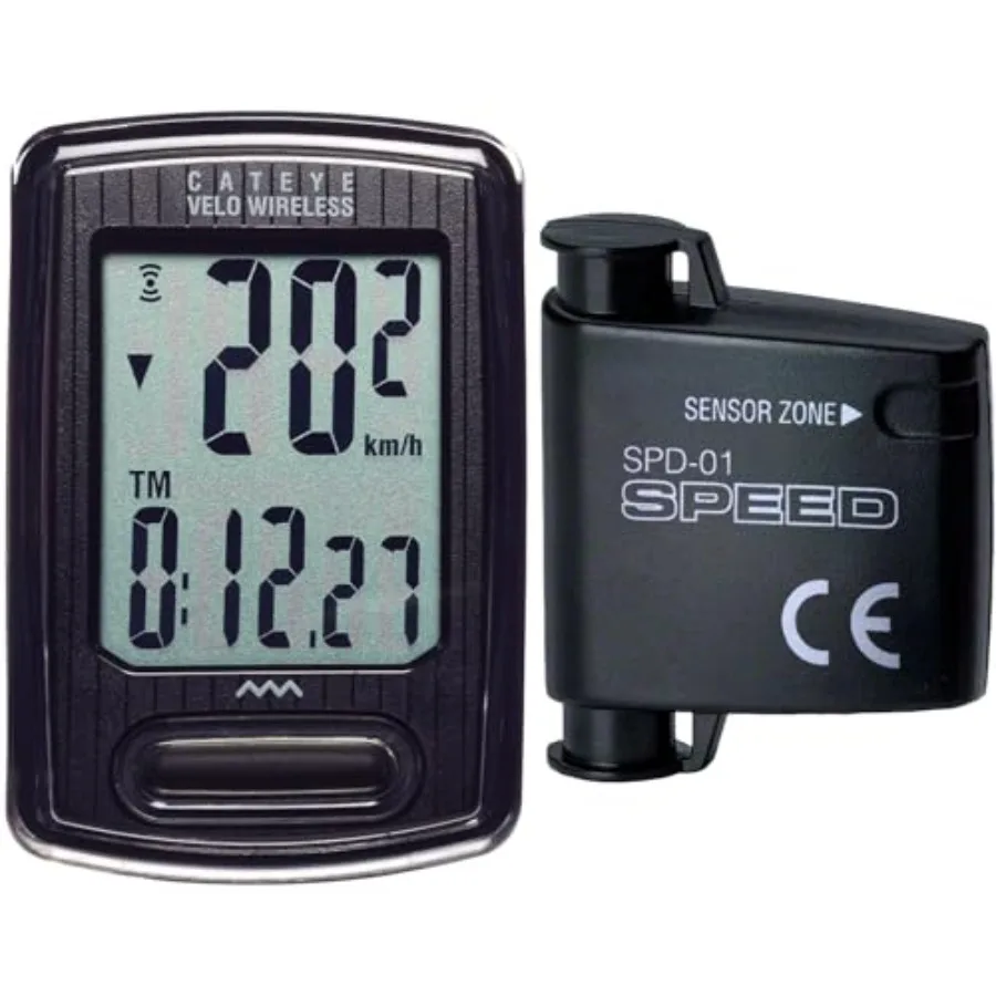 

Velo Wireless Bike Computer Analog Speedometer and Odometer with Calorie Tracking, Auto Start/Stop, Programmable Odometer, Wate