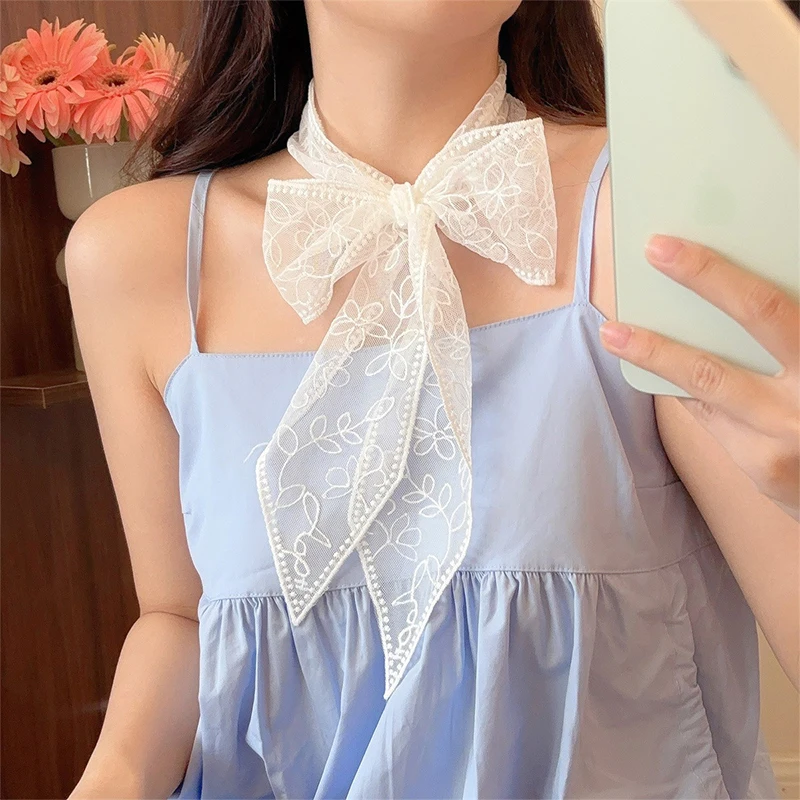 أزياء Y2k حزام الخصر الدانتيل الطويل القوس الأزهار الدانتيل حزام الخصر ربط فستان رقيق حزام الجينز الصيف