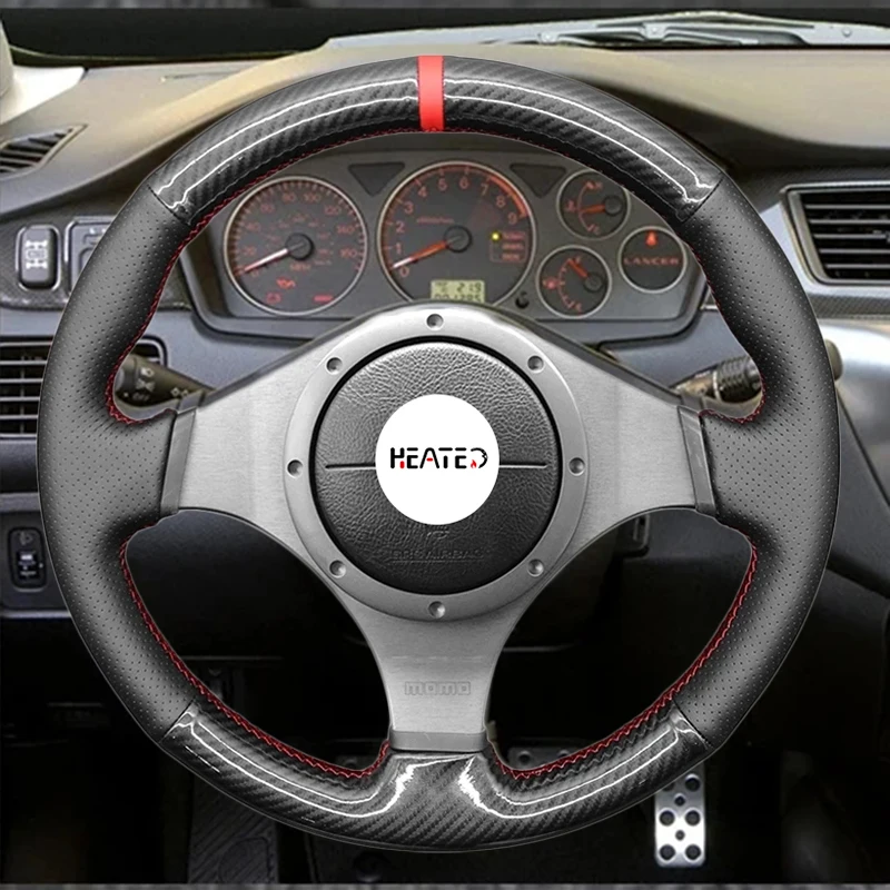 Microfiber Leather Braiding Steering Wheel Cover for Mitsubishi Lancer Evolution 9 EVO 9 Braid on the Steering Wheel Covers