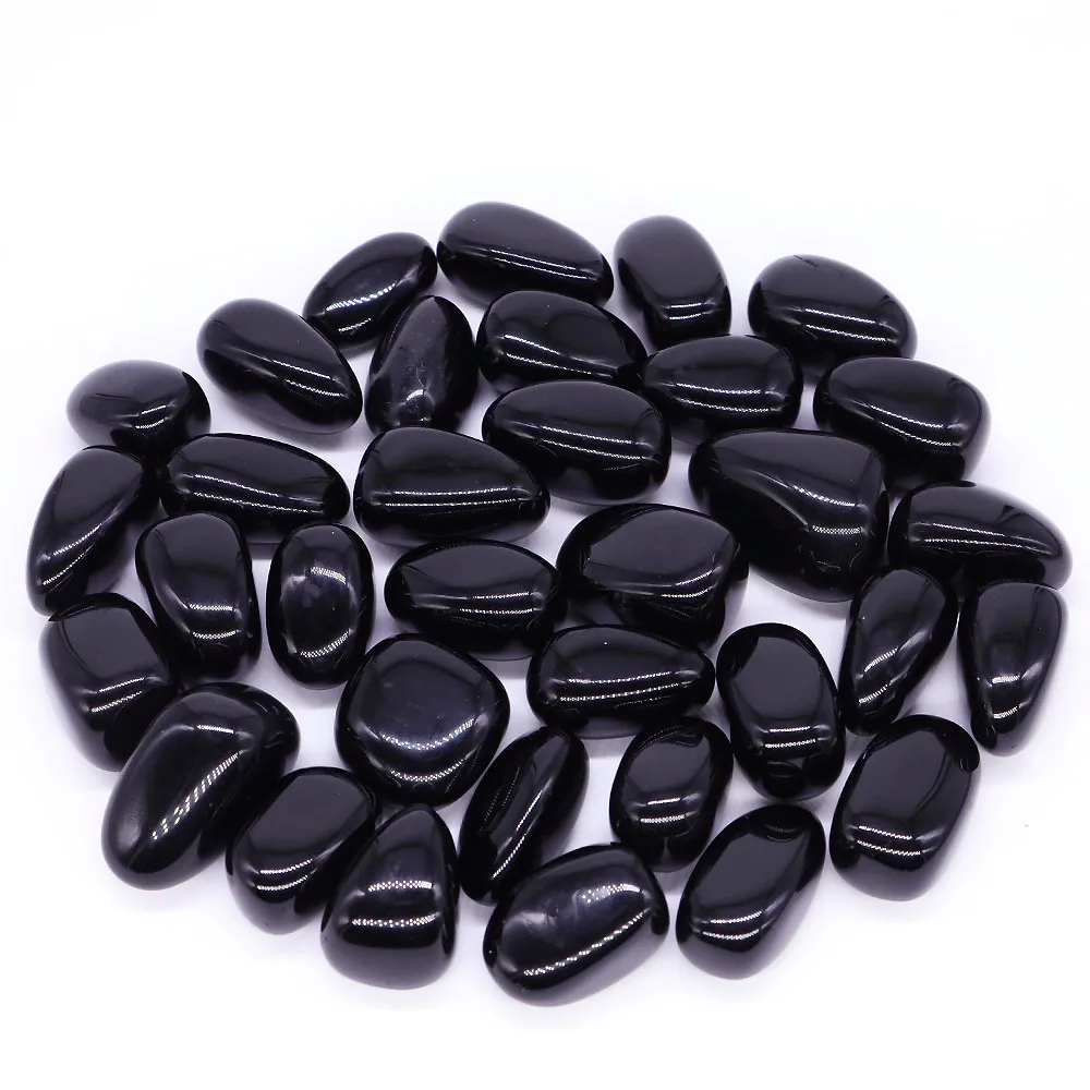 Natural Black Obsidian Tumbled Stones for Wicca Reiki Healing Polished Rock Crystal Gemstones For Home Aquarium Decoratrion