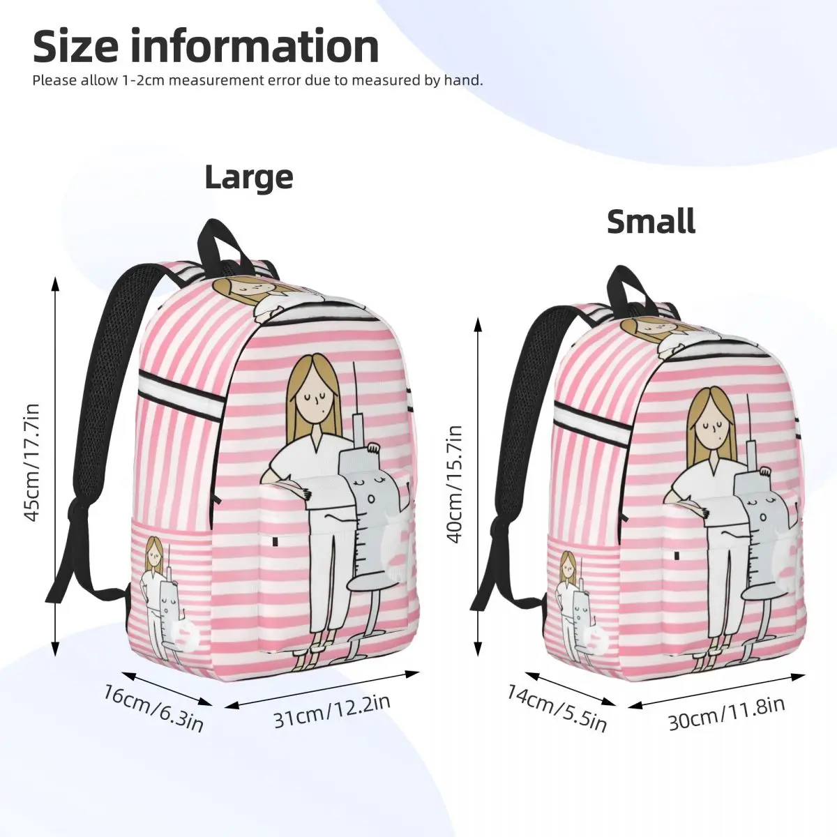 Doctor Nurse Enfermera En Apuros Backpack for Men Women Fashion Student Work Daypack Laptop Canvas Bags Sports